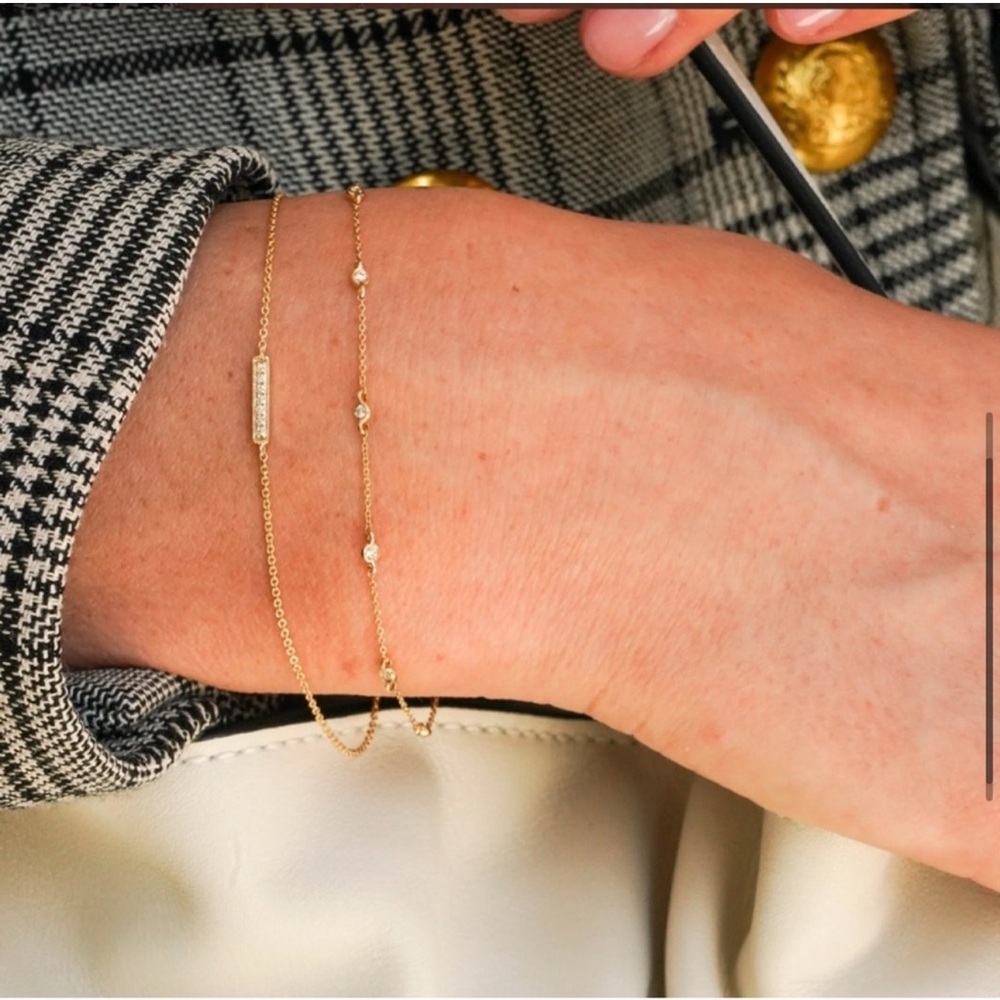 Dana Rebecca Designs Single Bezel Diamond Bracelet in Yellow Gold